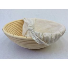   Szakajtó textil betéttel, kerek, 16x6 cm, 0,5 kg kenyérhez.