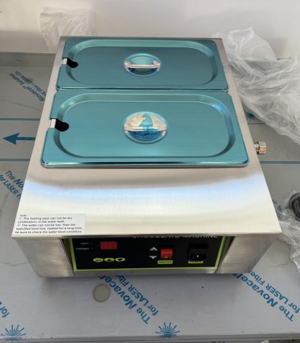 Digitális csokoládé mártó gép, 2 x 4 kg csokoládé, rozsdamentes, vízforralós