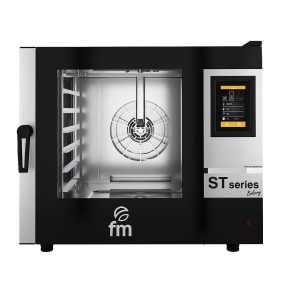   FM INDUSTRIAL STB 606 V7 hőlégkeveréses kemence, 6 db 40x60 cm-es vagy GN1/1 sütőlemezhez, elektromos, gőzöléssel, érintő képernyő