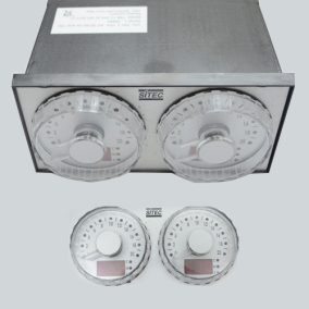   SITEC időkapcsoló, 2x20 perc, LED, dupla, DIN72x144, 24VAC, foglalat nélkül
