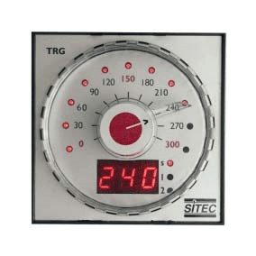   SITEC TRG hőfokszabályzó sütőkemencéhez, 300 Celsius , LED, szimpla, DIN72x72, 24VAC, foglalat nélkül